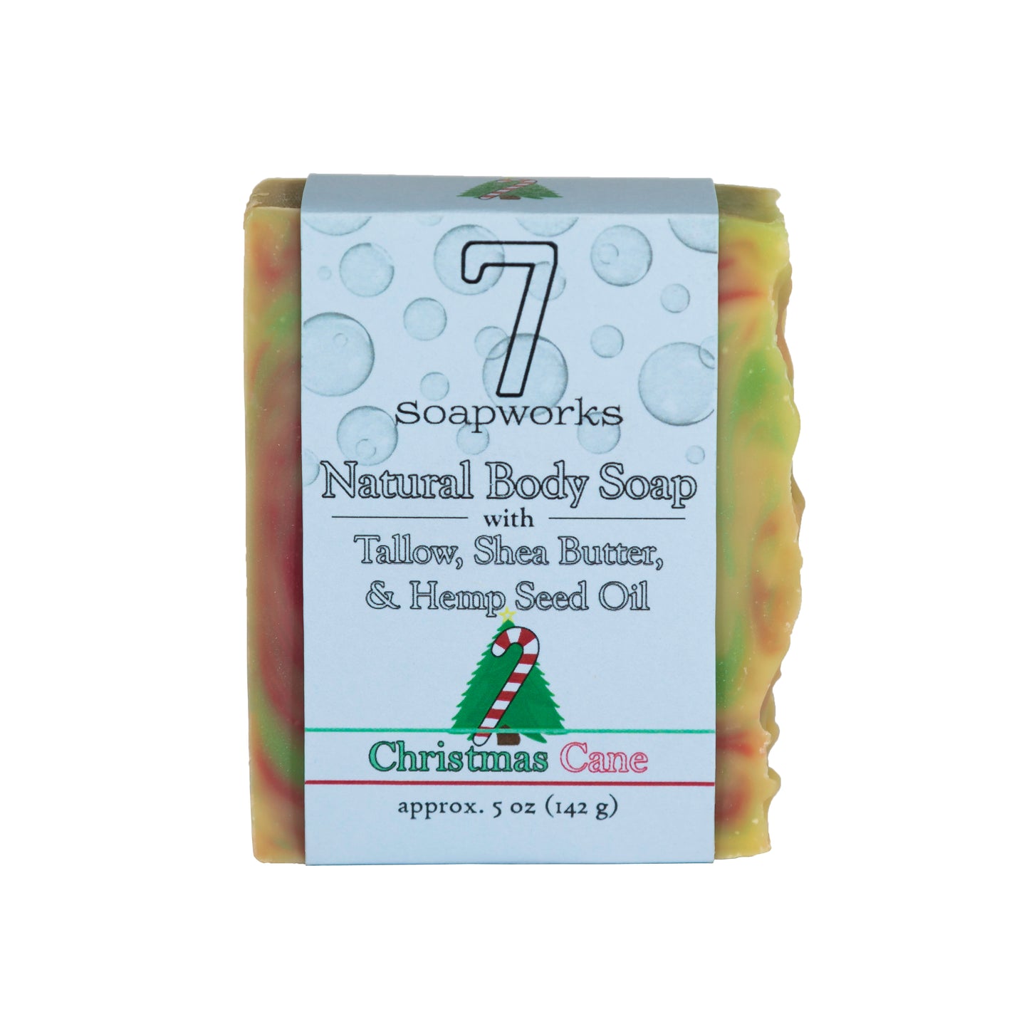 Natural Body Soap - Christmas Cane